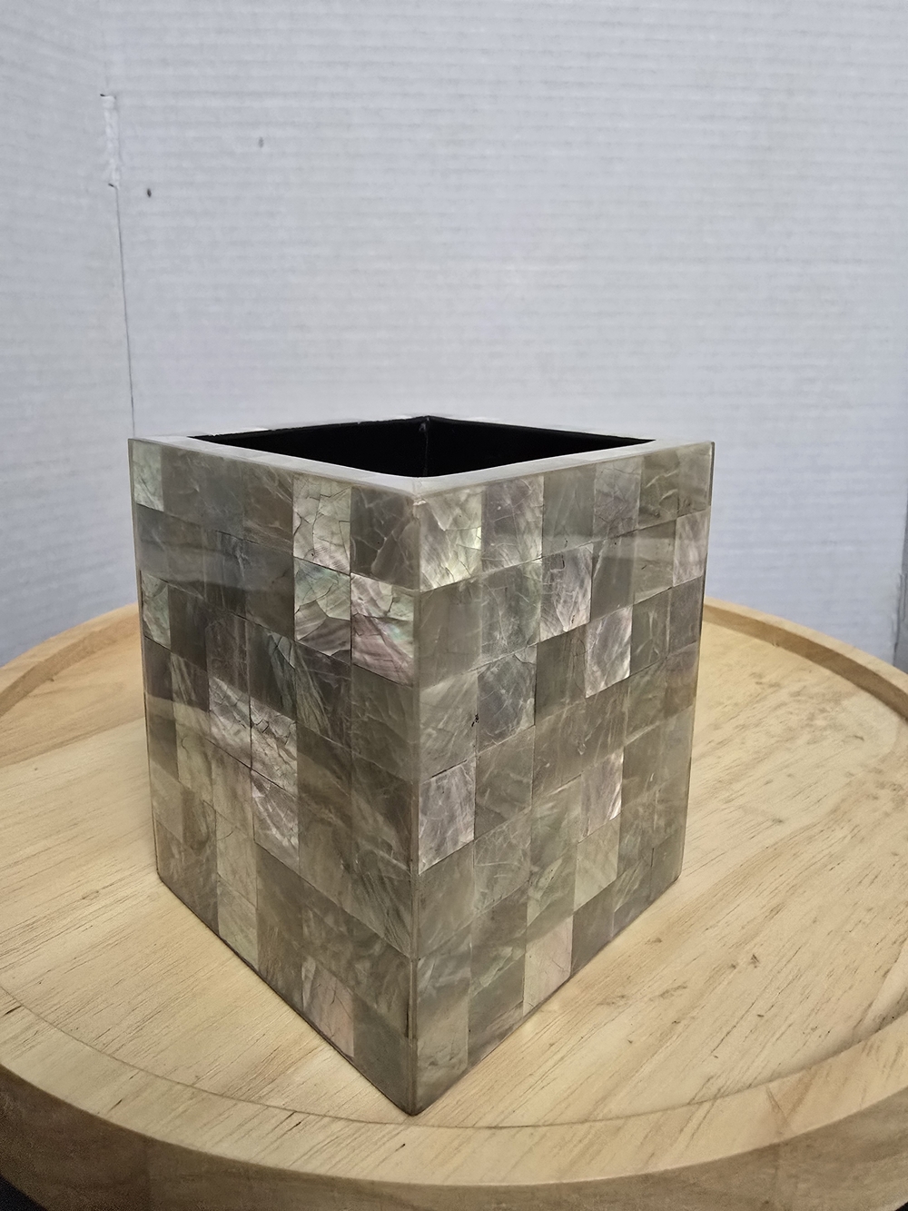 Labrazel Mother of Pearl Mosaic Vanity Tumbler Pencil Cup Makeup Brush Holder.